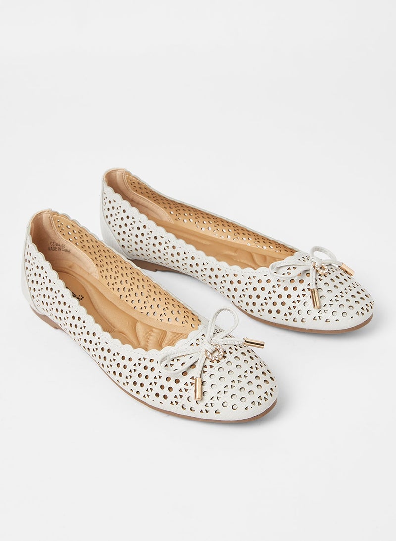 Cobblerz - Flats Cut-Out Detail Ballerina Grey - Image 1