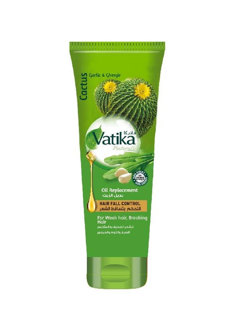 Vatika Naturals Hair Fall Control Oil Replacement | Cactus, Garlic & Gergir | For Weak & Breaking Hair | Non-Sticky & Non-Greasy 200ml