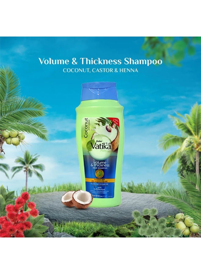 VATIKA - Vatika Naturals Volume & Thickness Shampoo | Natural Extracts of Coconut & Cactus | For Normal Thin & Limp Hair 600.0ml - Image 1