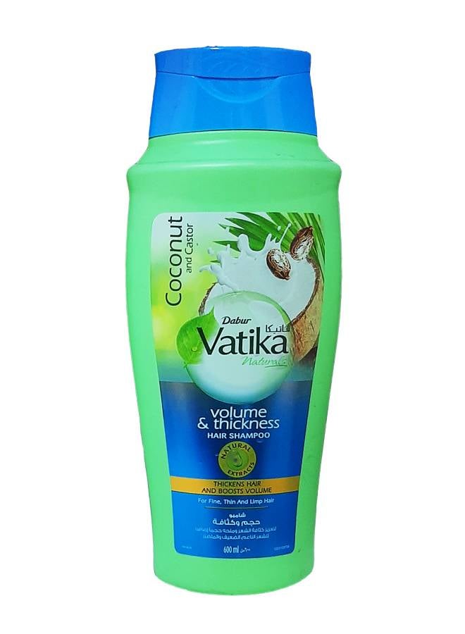 VATIKA - Vatika Naturals Volume & Thickness Shampoo | Natural Extracts of Coconut & Cactus | For Normal Thin & Limp Hair 600.0ml - Image 1
