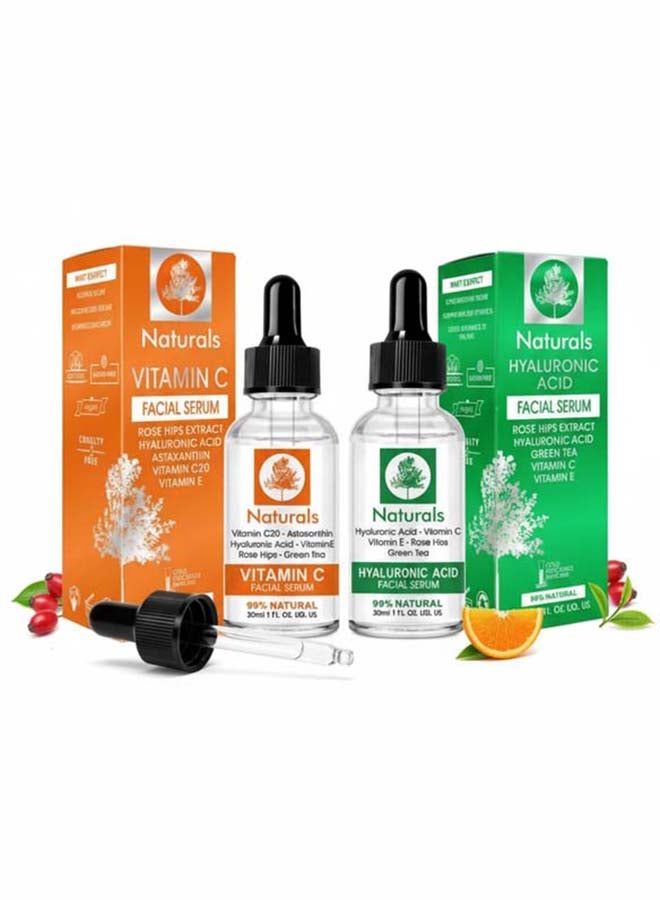NATURALS Vitamin C-Facial Serum+ Hyaluronic Acid Serum 30ml - Image 1