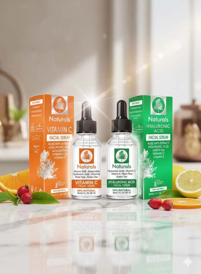 NATURALS Vitamin C-Facial Serum+ Hyaluronic Acid Serum 30ml - Image 4