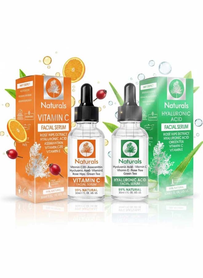 NATURALS Vitamin C-Facial Serum+ Hyaluronic Acid Serum 30ml - Image 3