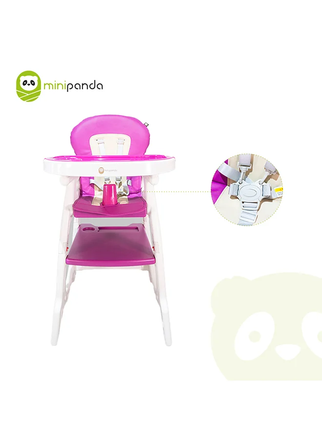 mini panda Triune Deluxe Convertible Highchair, Pink