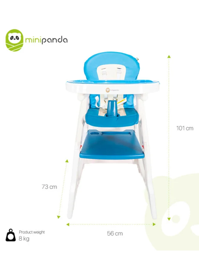 mini panda Triune Deluxe Convertible Highchair, Royal Blue