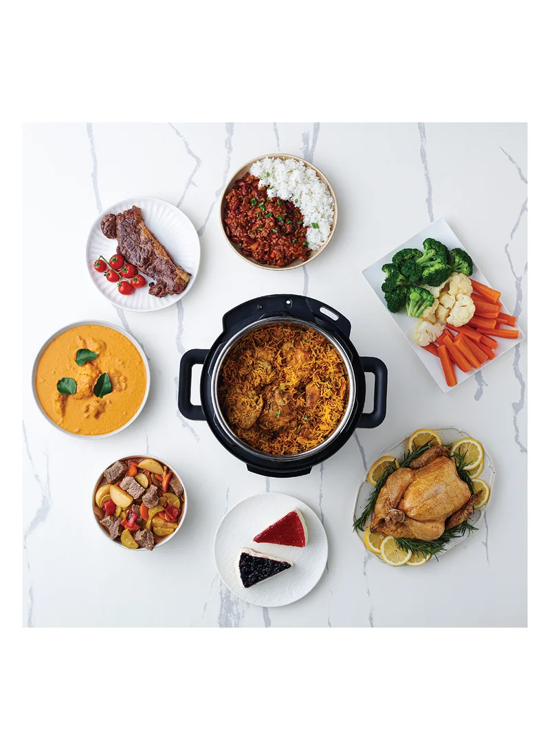 nutricook Electric Pressure Cooker, 6 Liters, Smart Pot 2,9 In 1 Rice Cooker, Slow Cooker, Steamer, Sauté Pot, Yogurt Maker & More, 12 Smart Programs With New Smart Lid, 2 Years Warranty 6 L 1000 W SP204K Black
