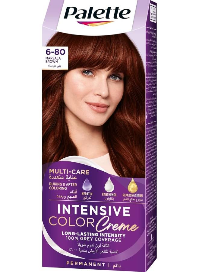 Palette - Permanent Cream Hair Dye Marsala Brown 6.80 50ml , 50ml , & 10ml - Image 1
