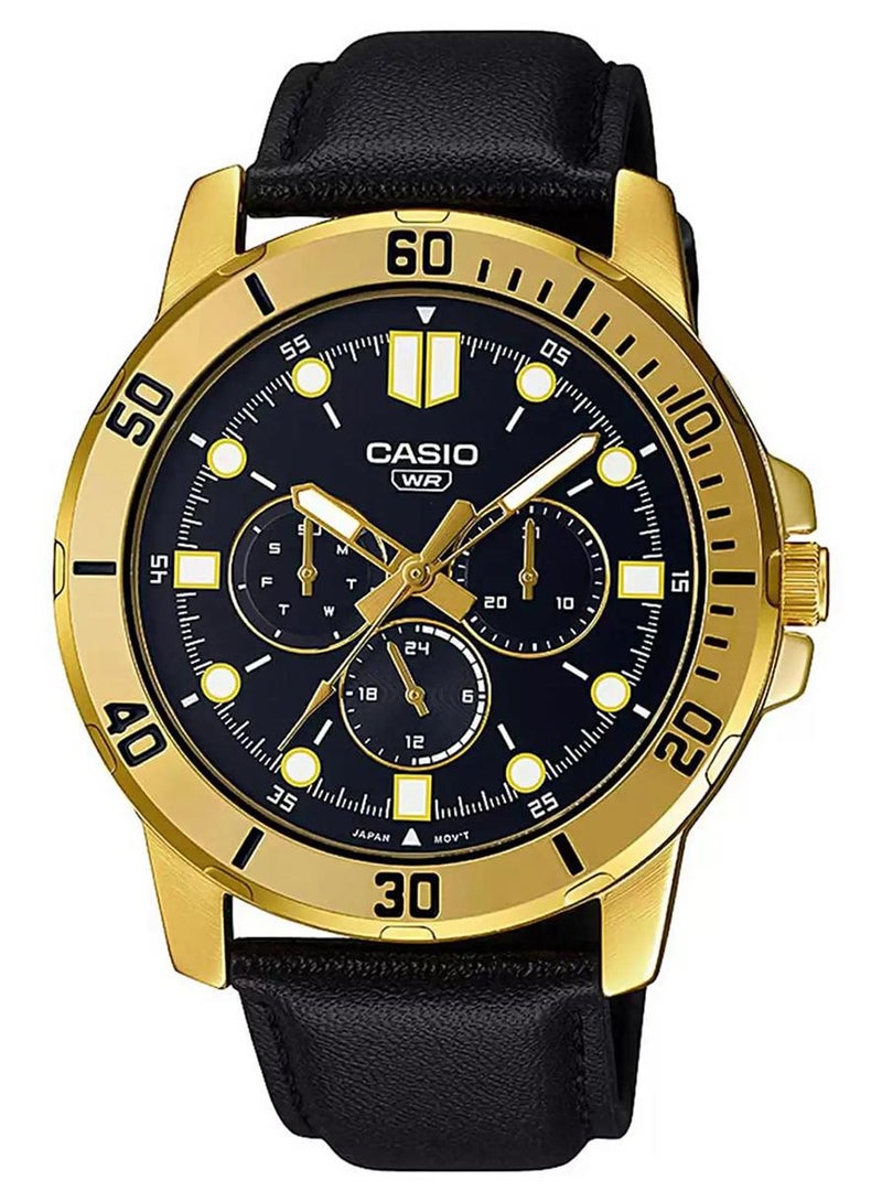 كاسيو ساعة يد جلدية انالوج MTP-VD300GL-1EUDF - Image 1