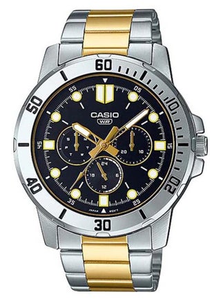 Men's Stainless Steel Water Resistant Analog Wrist Watch - 45 mm - MTP-VD300SG-1EUDF