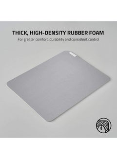 RAZER Razer Pro Glide Soft Mouse Mat Medium Size, Thick, High-Density Rubber Foam, Textured Micro-Weave Cloth Surface, Anti-Slip Base - Mercury White  - Image 3