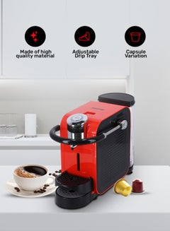 GEEPAS Capsule Coffee Machine | Single Serve Coffee Brewer with Single-Cup | Quick Brew Technology, Programmable Features, One Touch Function | 2 Years Warranty 0.6 L 1145 W GCM41509 Red/Black  - Image 3