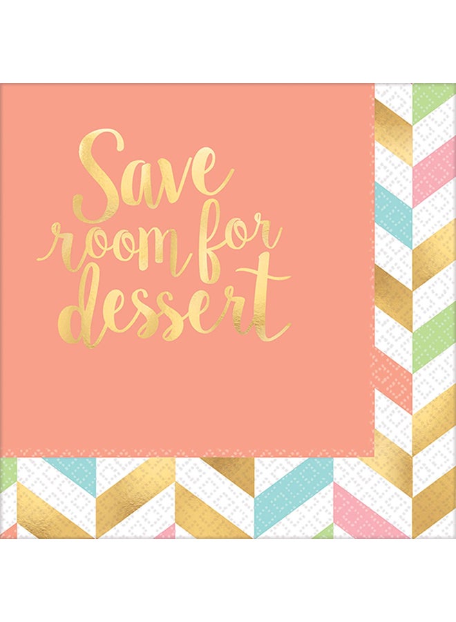 Amscan Eat Drink & Be Happy Beverage Napkins 16Pcs