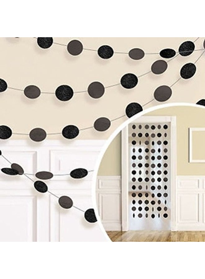 أمسكان Black Round String Decoration 7In 6Pcs