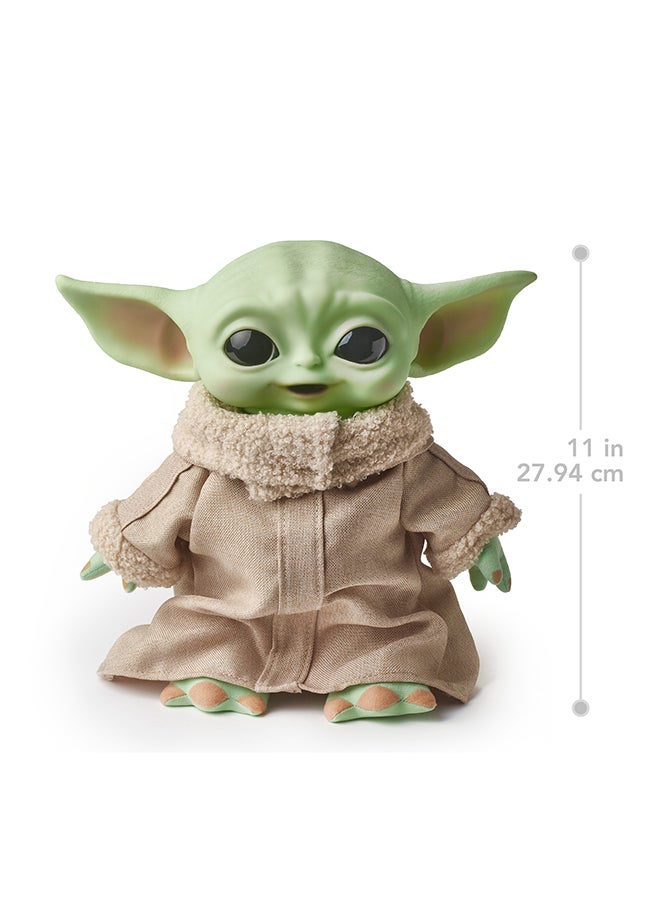 STAR WARS - 11-In Yoda Baby Figure From The Mandalorian, Collectible Stuffed Character with Carrying Satchel For Movie Fans Ages 3 And Older, Star Wars Plush Toy - Image 1