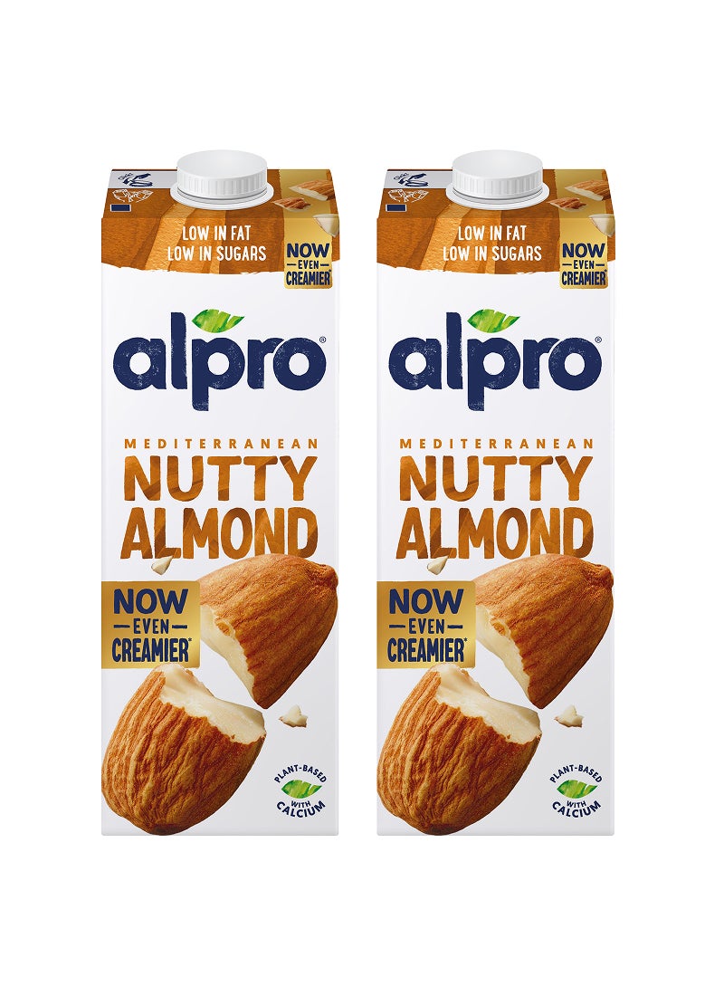 ألبرو حليب أصلي باللوز 1لترات عبوة من قطعتين - Image 1