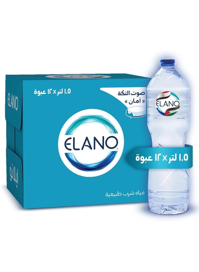 ELANO Natural Drinking Water 1.5Liters Pack of 12 - Image 1