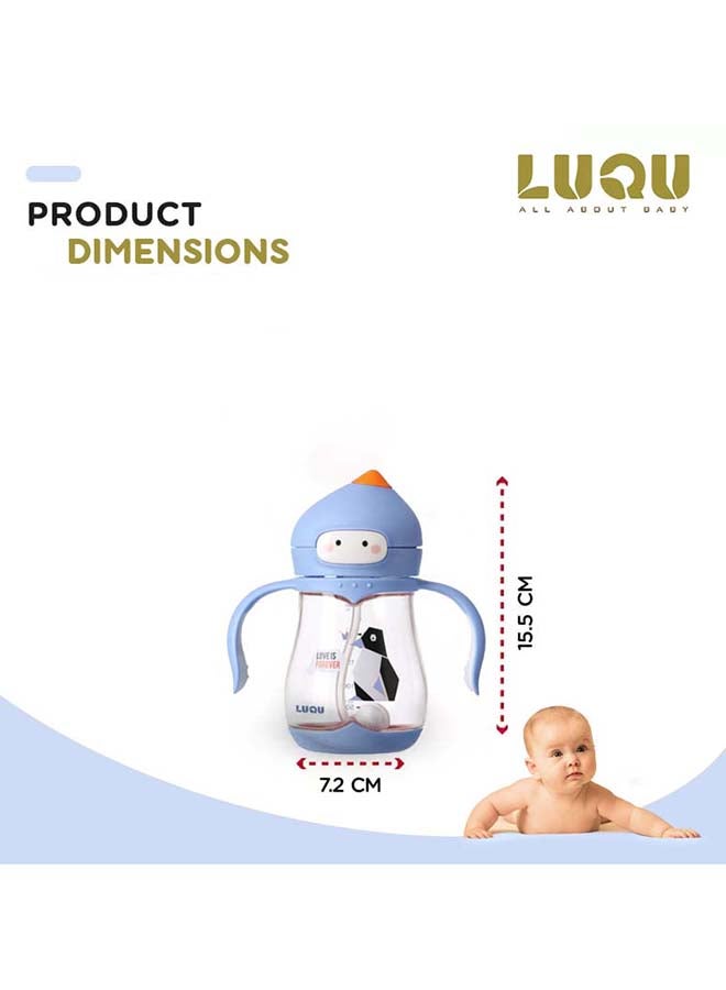 LuQu - Straw Cup Tritan 240ml Blue - Image 1