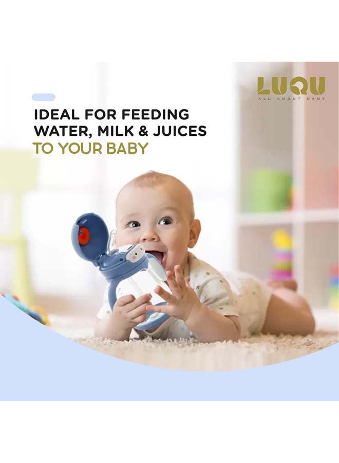 LuQu - Straw Cup Tritan 240ml Blue - Image 1