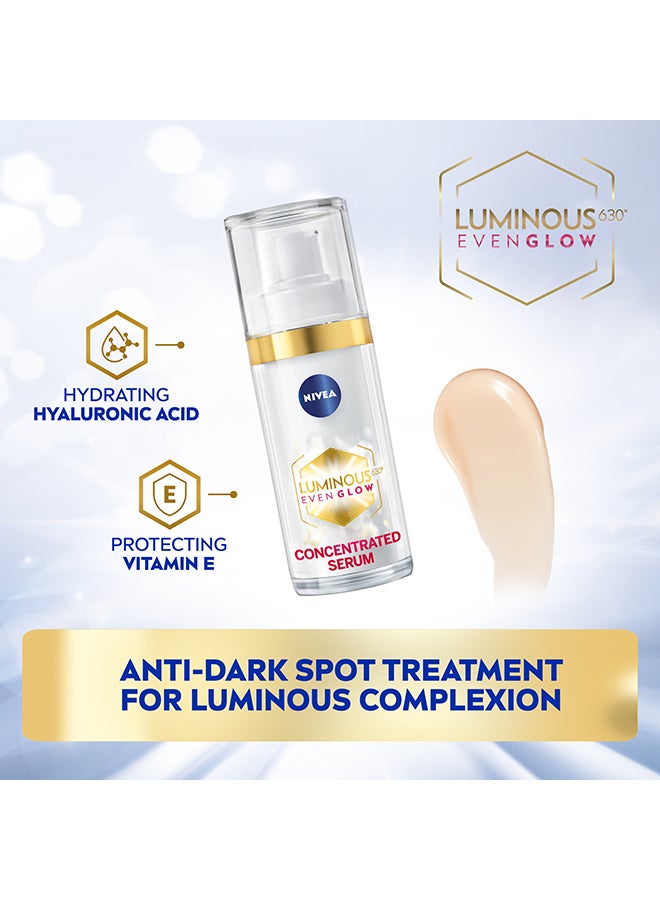 Nivea - Luminous 630 Even Glow Concentrated Face Serum Clear 30ml - Image 1