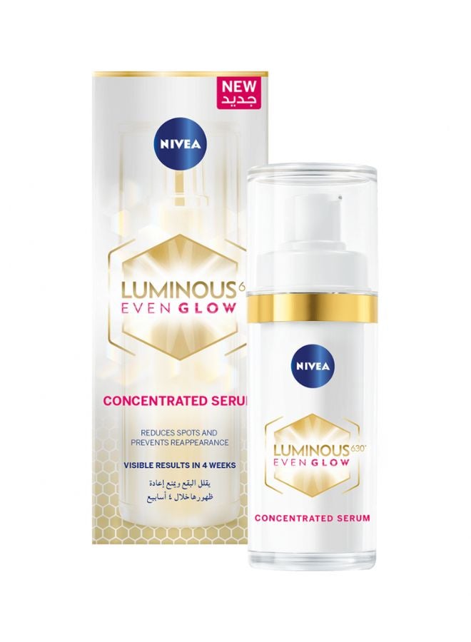 Nivea - Luminous 630 Even Glow Concentrated Face Serum Clear 30ml - Image 1