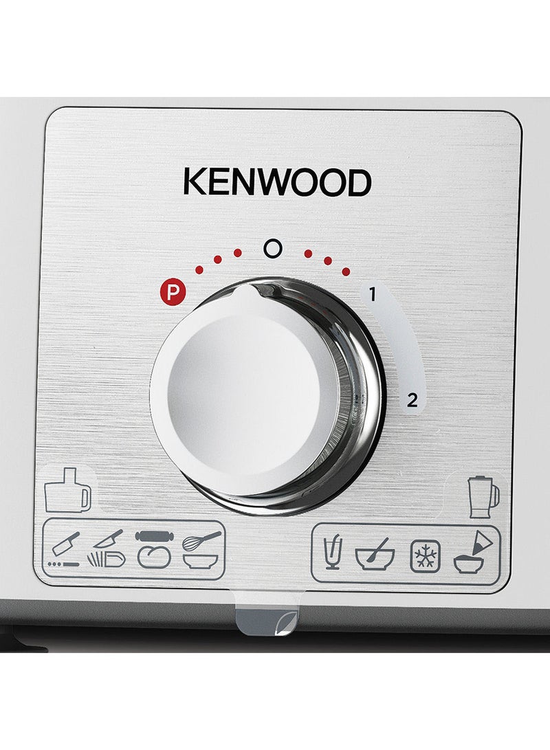KENWOOD Food Processor, 3L Bowl, 1.5L Blender, 10 Attachments, 3 Stainless Steel Disks, Blender, Grinder, Juicer Extractor, Whisk, Dough Maker, Citrus Juicer - 3 L 1000 W FDP65.750WH White - Image 4