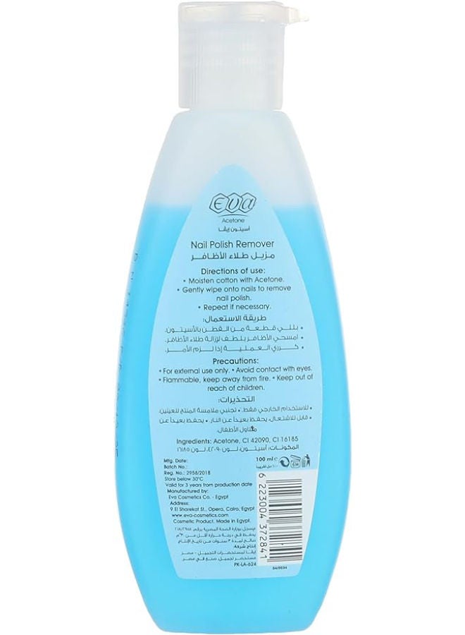 Eva Care Acetone Nail Polish Remover 100ml Blue - Image 2