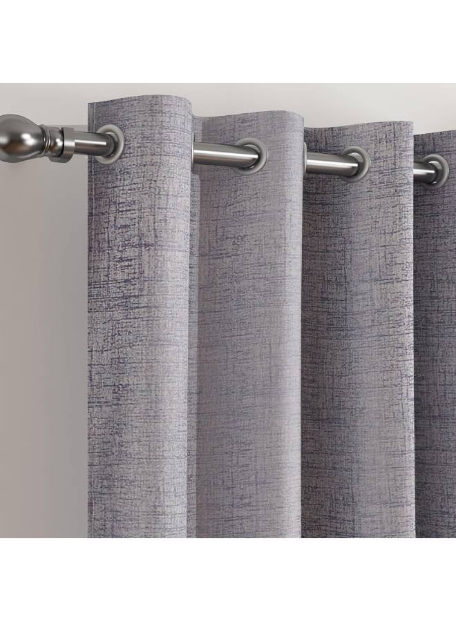 هوم بوكس ستائر معتّمة جاكار من مارثا - 140x300 سم رمادي 140 x 300سم - Image 4