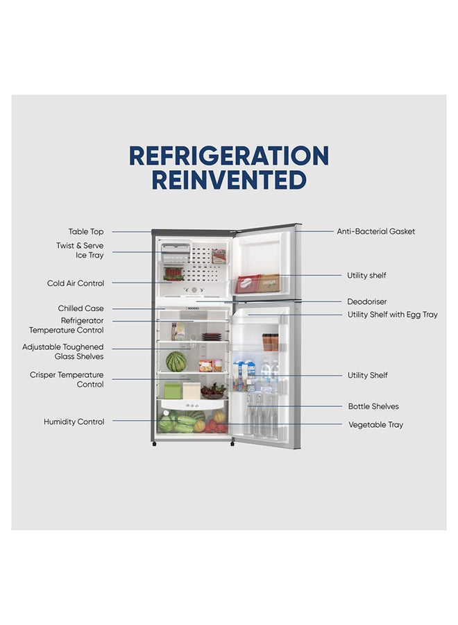 NIKAI - 500L Gross / 319L Net, Double Door Refrigerator, No Frost Top Mount Fridge, R600A Power Saving, CFC Free, Best For Home And Office, 10 Years Inverter Compressor Warranty, St Steel Finish, Made In India 404.42 kW NRF500FSS Grey - Image 1