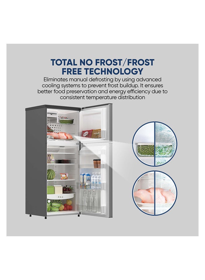 NIKAI - 500L Gross / 319L Net, Double Door Refrigerator, No Frost Top Mount Fridge, R600A Power Saving, CFC Free, Best For Home And Office, 10 Years Inverter Compressor Warranty, St Steel Finish, Made In India 404.42 kW NRF500FSS Grey - Image 1