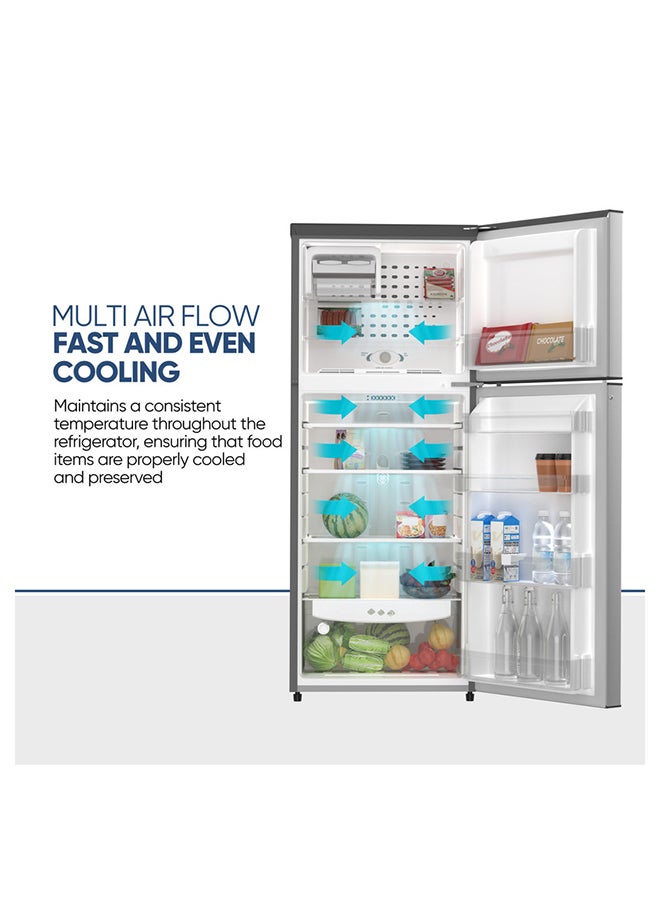 NIKAI 500L Gross / 319L Net, Double Door Refrigerator, No Frost Top Mount Fridge, R600A Power Saving, CFC Free, Best For Home And Office, 10 Years Inverter Compressor Warranty, St Steel Finish, Made In India 404.42 kW NRF500FSS Grey  - Image 5