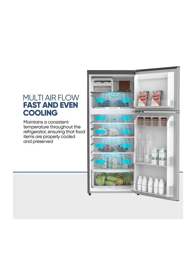 NIKAI - 300L Gross / 223L Net, Double Door Refrigerator And Top Mount Frost Free Freezer, Toughened Glass Shelves, CFC Free Best For Home, Office And Restaurant, 10 Year Compressor Warranty, Made In India 398.95 kW NRF300FSS Grey - Image 1