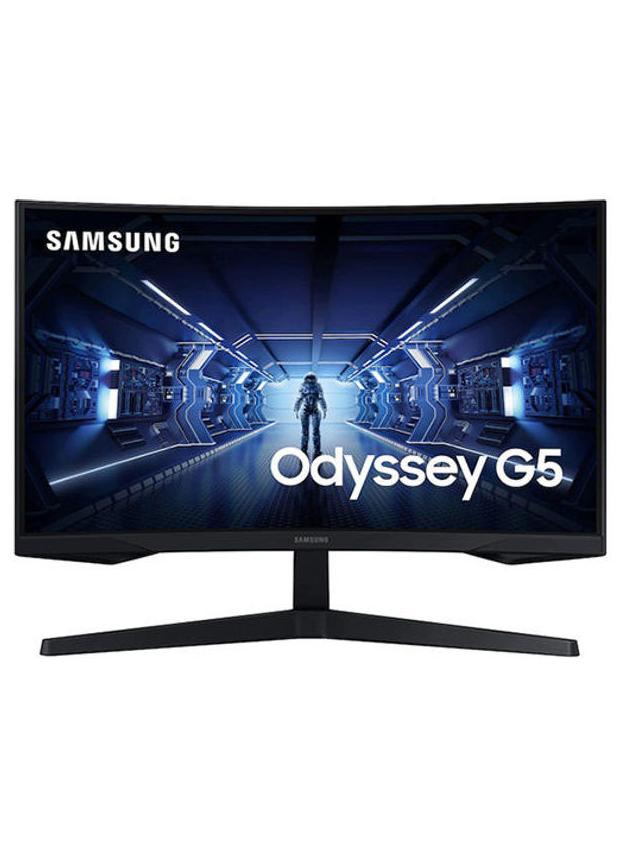 Samsung 27 Inch Odyssey G5 Gaming Monitor With 1000R Curved Screen 144Hz FreeSync Premium QHD Black - Image 1