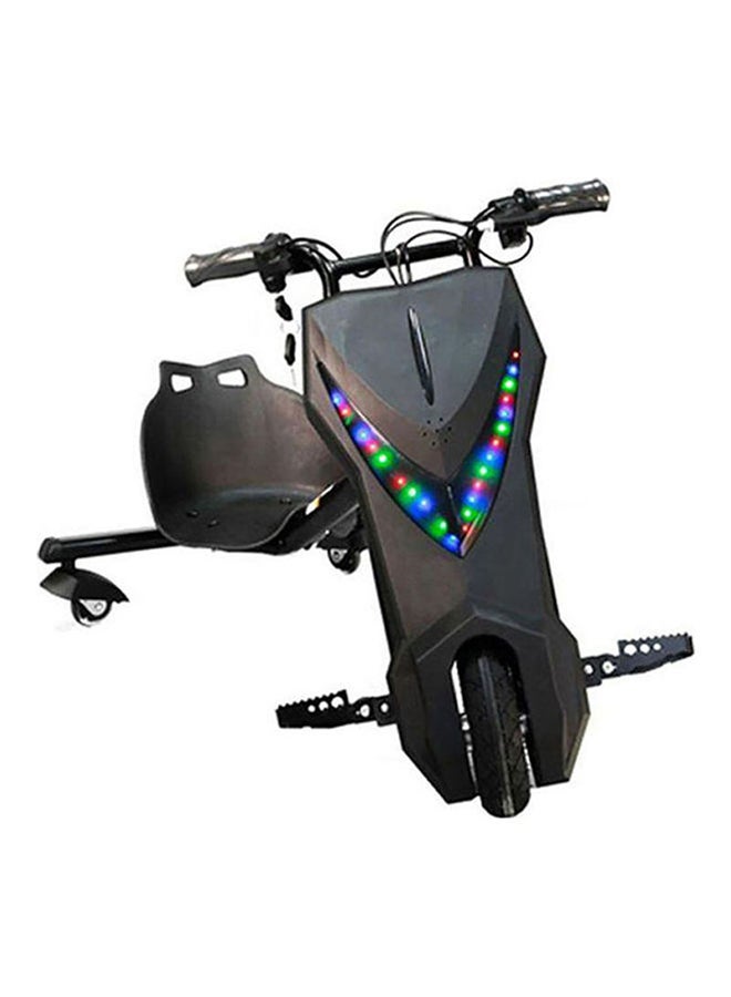 Drifting Electric Scooter In Black With Led Lights And Comfortable Seat Black 94x64x60cm - Image 1