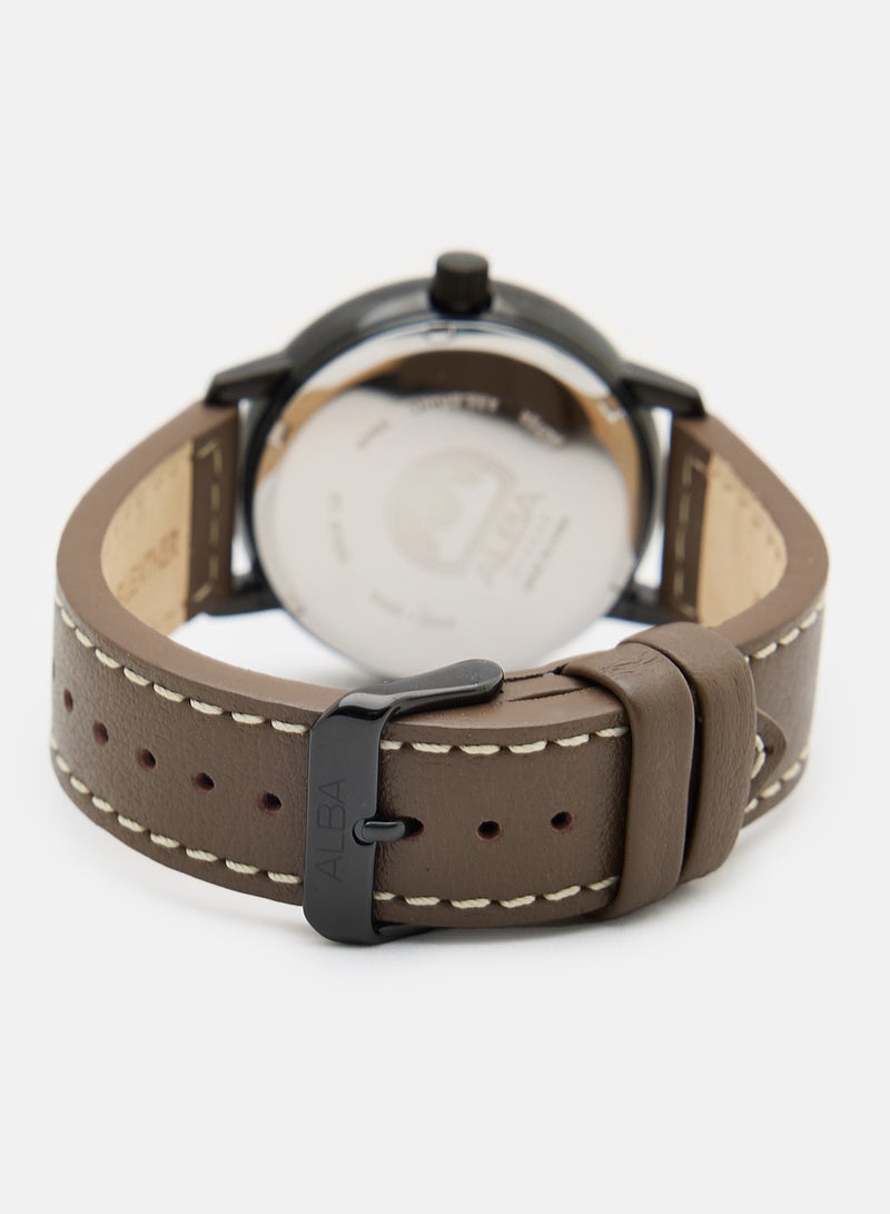 Alba - Men's Rest Watch Water Resistant Leather Analog AS9F43X - Image 1