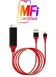 3-In-1 Lightning to HDMI Cable Adapter red