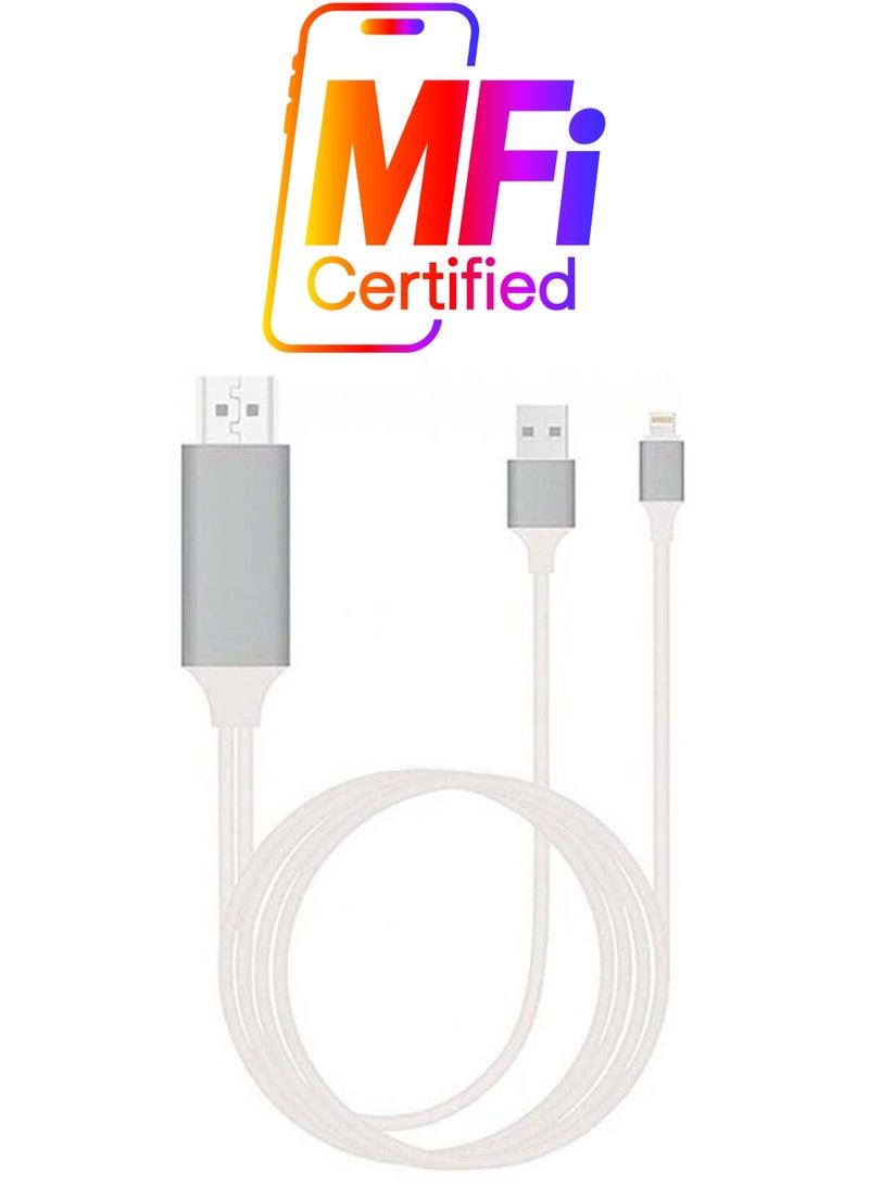 Generic - 3-In-1 Lightning to HDMI Cable Adapter silver - Image 1