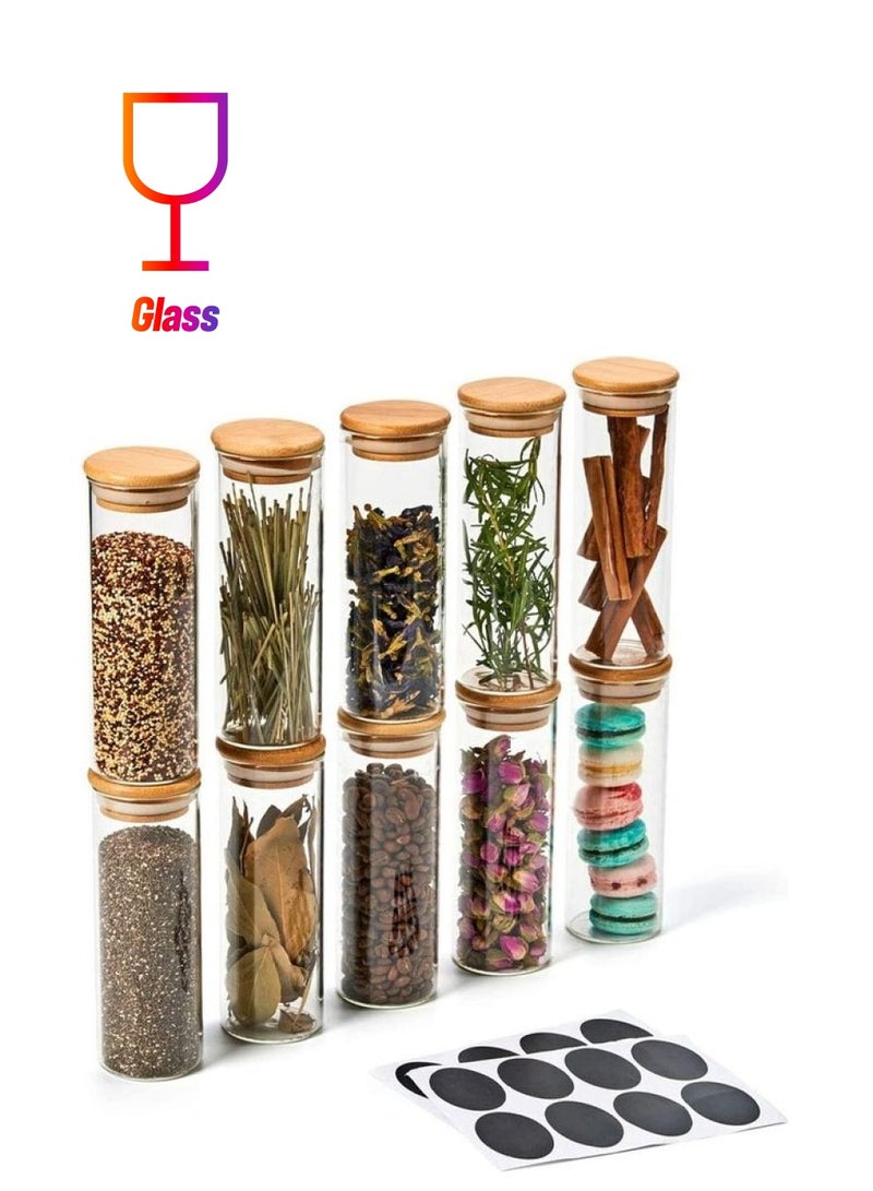XiuWoo 10-Piece Airtight Glass Jar Set 300 x 10ml  - Image 1