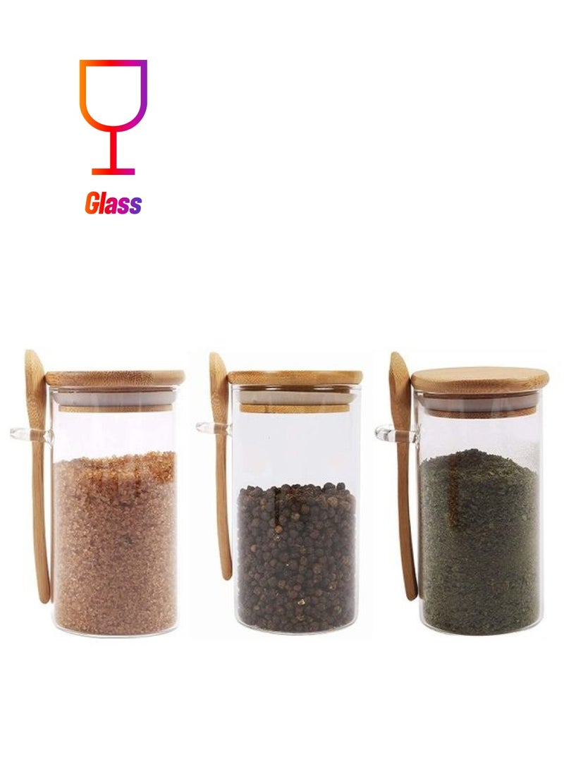 XiuWoo 3-Piece Airtight Glass Jar Set 12 x 6 (3-count)cm - Image 1