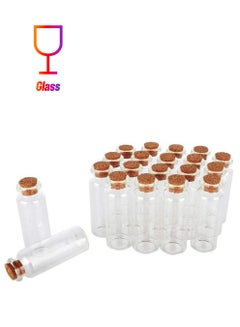 XiuWoo 20 Pieces Mini Glass Bottles Clear 2.5 x 0.95inch  - Image 1