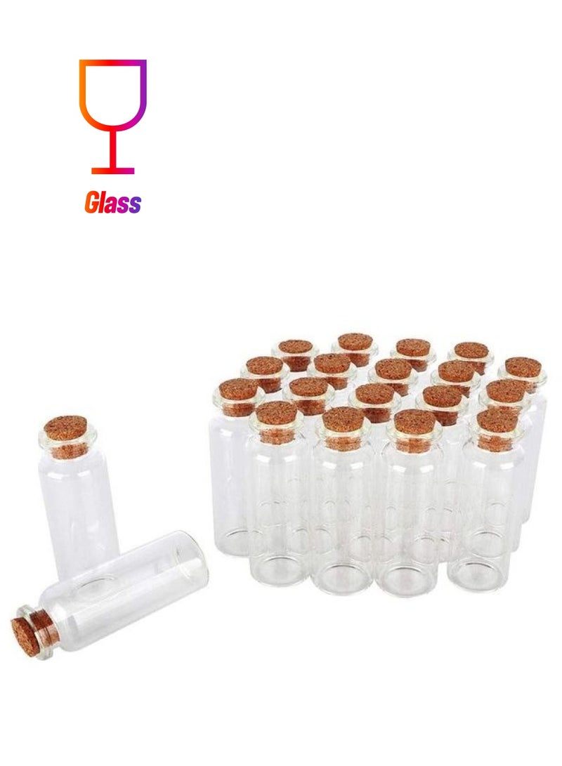 XiuWoo 20 Pieces Mini Glass Bottles Clear 2.5 x 0.95inch - Image 1