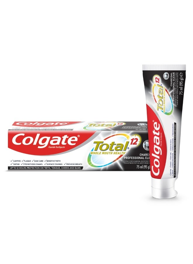 Total 12 Charcoal Deep Clean ToothPaste, 75ml Multicolor - pnsku/N44435248A/45/_/1734582382/861ccbdb-6c07-42c5-922e-fd6cb88012d7