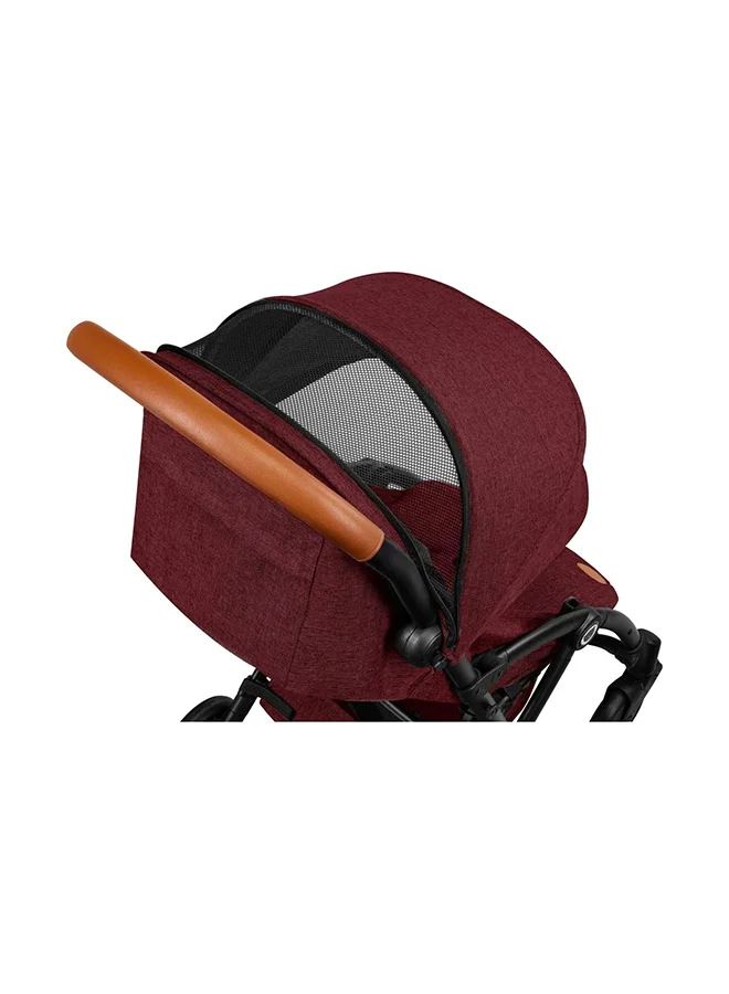 lionelo Julie Baby Stroller  - Black Burgundy