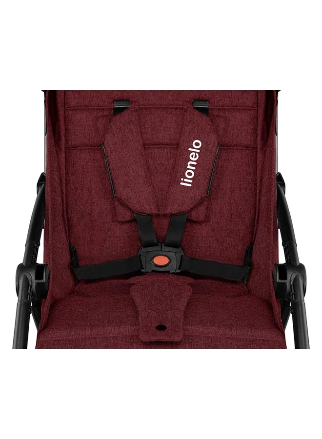lionelo Julie Baby Stroller  - Black Burgundy