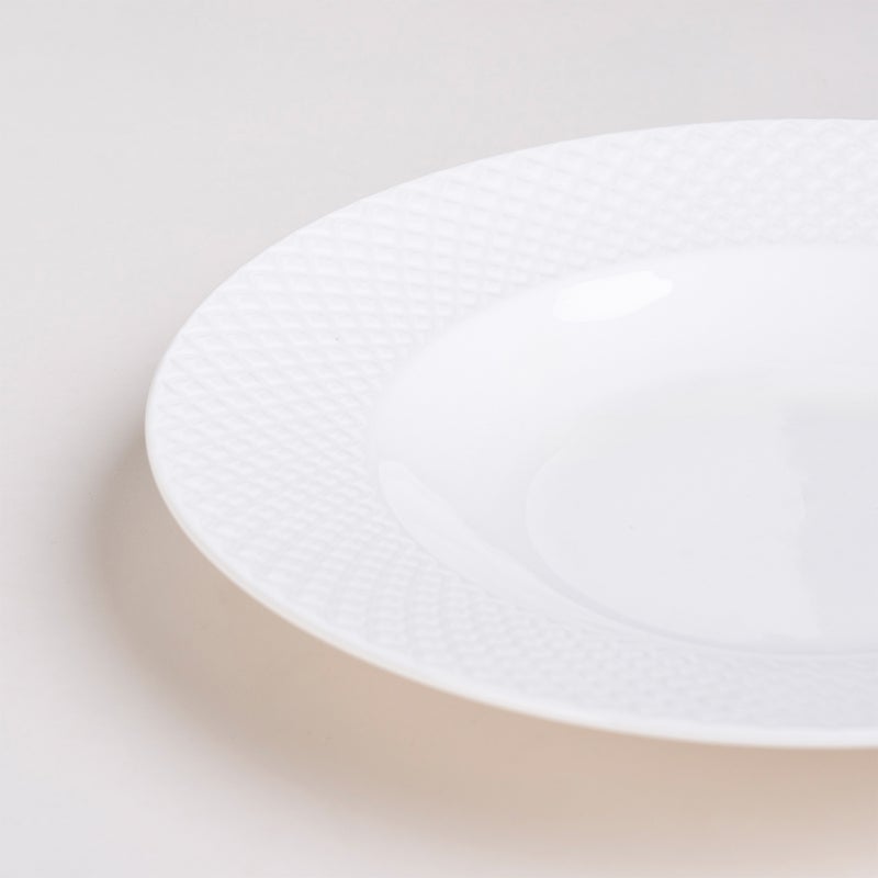 لا ميسا طقم عشاء بورسلان من لا ميسا باللون الأبيض 18 قطعة أبيض 29x29x21.5سم - Image 4