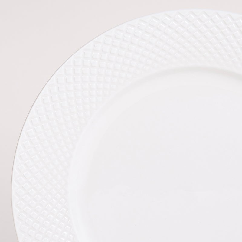 لا ميسا طقم عشاء بورسلان من لا ميسا باللون الأبيض 18 قطعة أبيض 29x29x21.5سم - Image 3