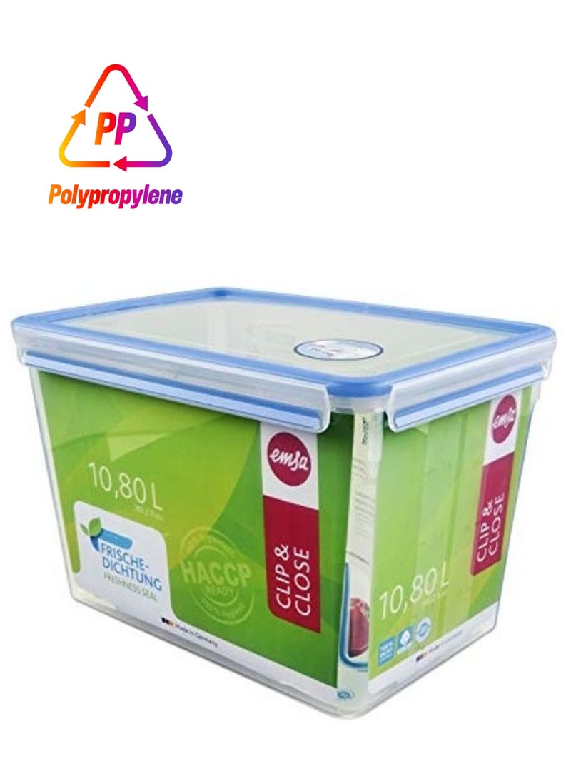 Clip And Close Rectangular Food Storage Container With Lid Clear