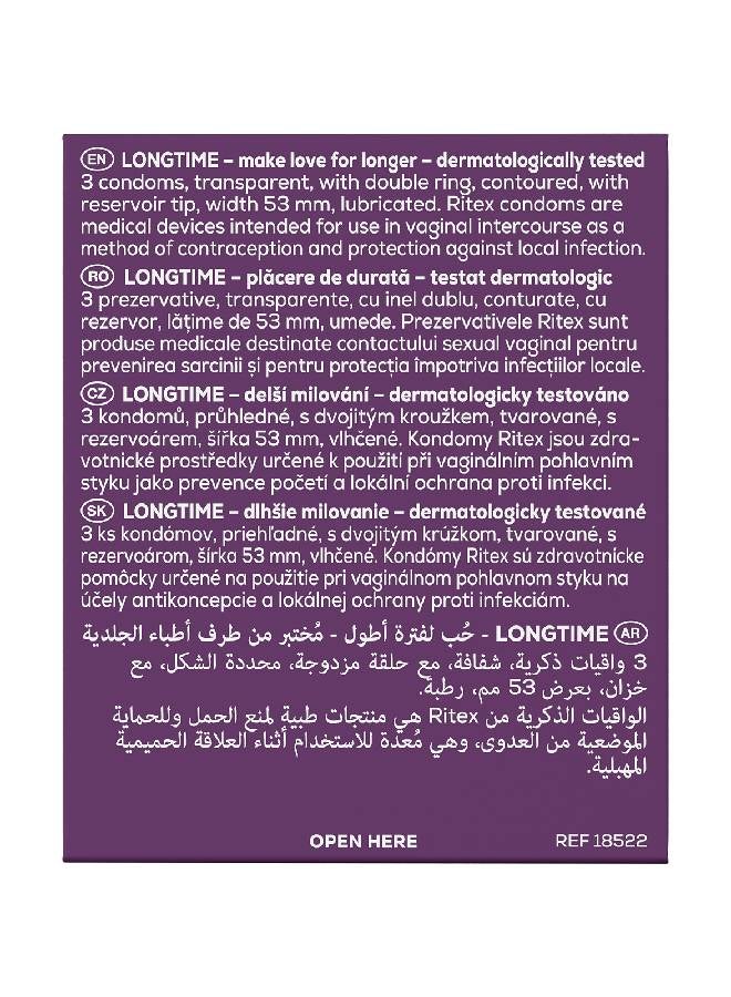 ريتكس عبوة من 3 واقيات ذكرية للتأخير (للتحمل الطبيعي) - Image 2
