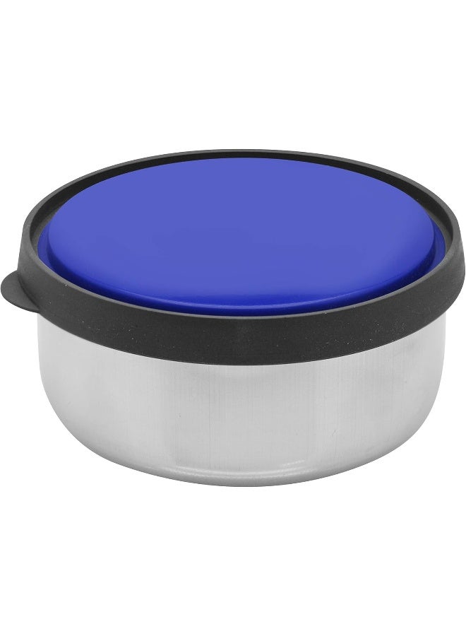 راج وعاء تخزين من الستانلس ستيل مع غطاء فضي / أزرق 12سم - Image 3