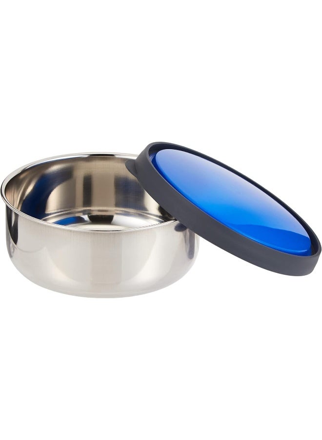راج وعاء تخزين من الستانلس ستيل مع غطاء فضي / أزرق 12سم - Image 2