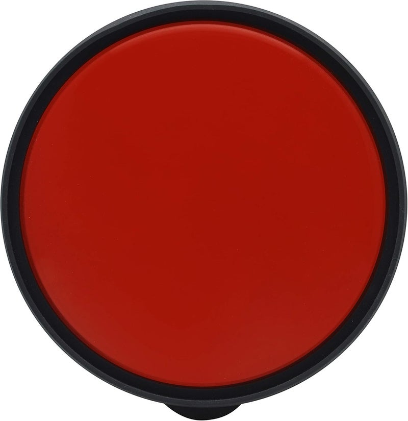 راج وعاء تخزين من الستانلس ستيل مع غطاء فضي / أحمر 16x7.2x16سم - Image 4